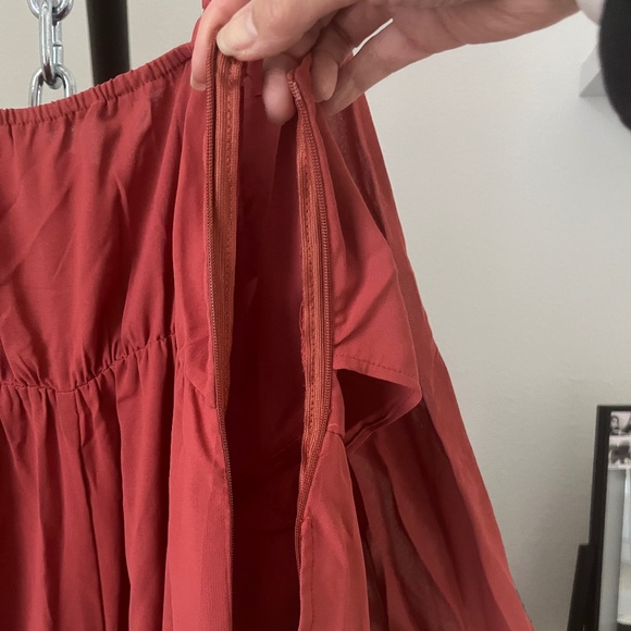 CUPSHE X Madison Honeymoon Wrap Bow Tie Jumpsuit Burnt Orange EUC - Picture 10 of 13